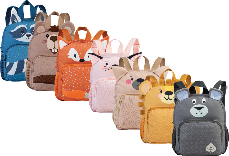 Glühwürmchen Kindergartenrucksack Ella – Polyester – Dunkelbraun, Biber, 210 × 240 × 130 mm