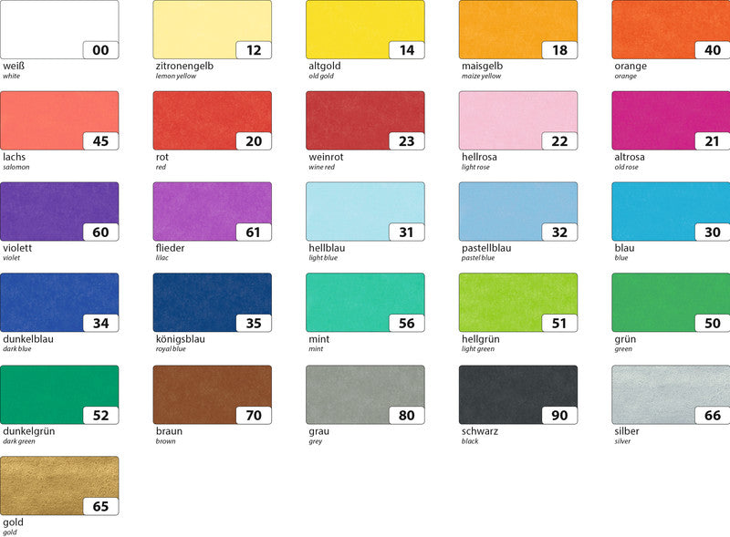 Folia Seidenpapier – 500 × 700 mm – 20 g/m² – Weinrot – 6 Blatt
