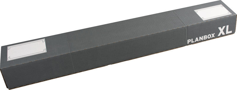 Elco Vierkanthülse – 115 × 870 × 82 mm, Laschenverschluss, selbstklebend, grau, weisse Beschriftungsfelder
