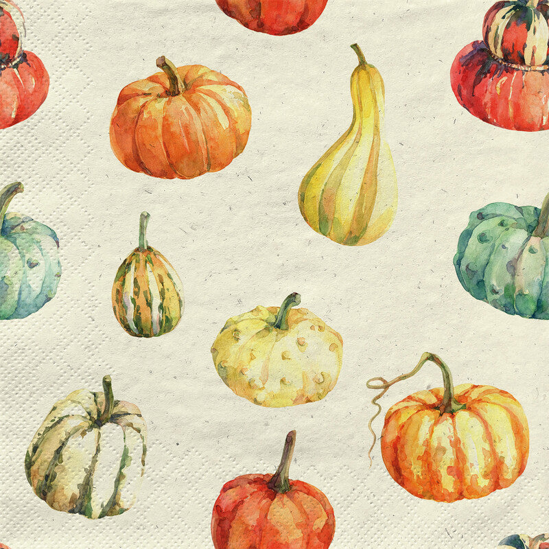 Fasana Servietten Pumpkin Love – 33 × 33 cm – 2-lagig, Tissue – 20 Stk., FSC