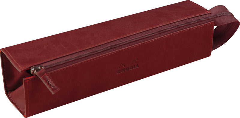 Rhodia Hartschalenetui, leer – burgunder – Kunstleder – 23,0 × 5,0 × 5,0 cm