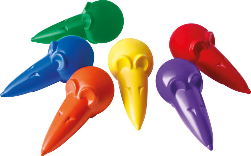 Pelikan Wachsmalstifte Mäuseform – mehrfarbig – 6 Farben – in Schachtel