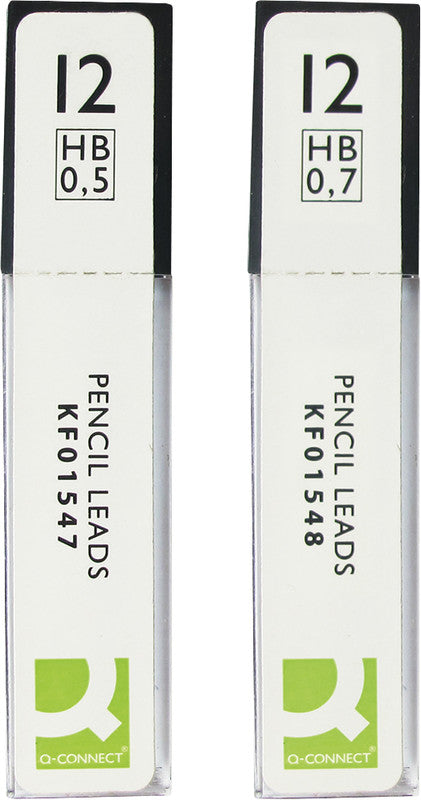 Q-CONNECT Bleistiftminen – Grau, 0,5 mm, HB, 12 Stk.