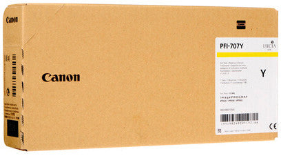 Canon Tintenpatrone PFI-707 Y, Gelb, 700 ml – für PFI-707-Serie