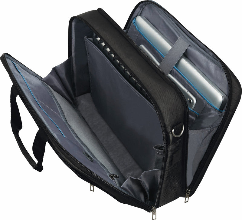 Samsonite Vectura Evo Notebook-Tasche – für Notebooks bis 17,3", 20,5 l, USB-Port, Aufsteckfunktion, Polyester