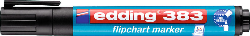 Edding Flipchart-Marker 383 – Keilspitze 1-5 mm – Schwarz – Nachfüllbar