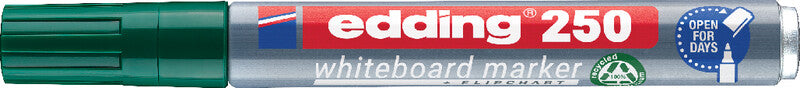 Edding Whiteboard-Marker 250 – Rundspitze 1,5-3 mm – Grün – Trocken abwischbar