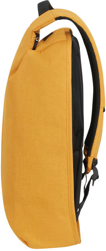 Samsonite Securipak Notebook-Rucksack – 17 l, RFID-Fach, USB-Port, recyceltes PET (rPET), Sonnengelb