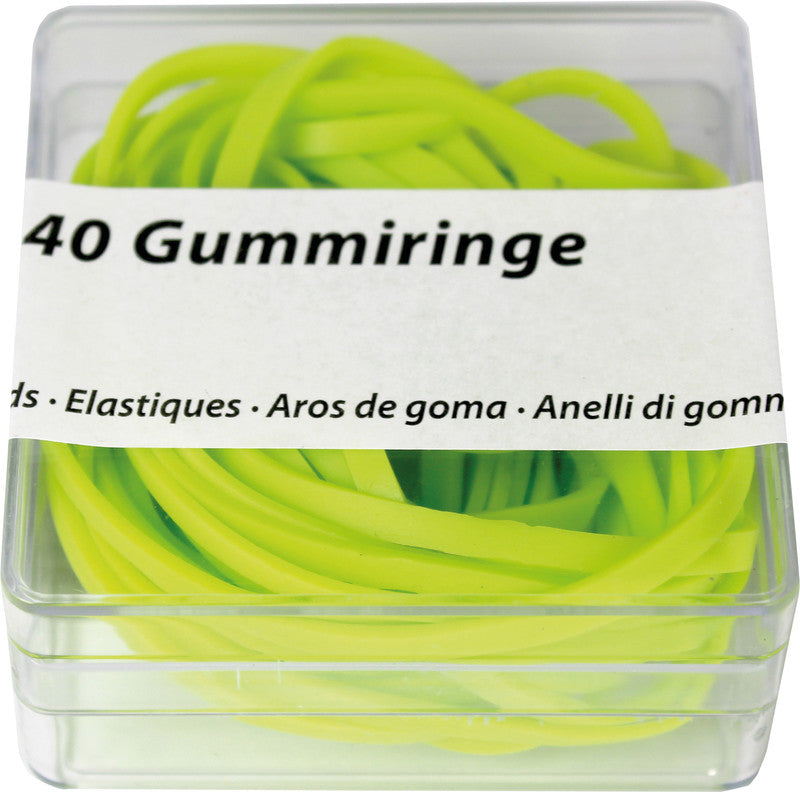Metzger & Mendle Gummibänder – 3 × 38 mm, 3 × 50 mm, Ø 50 mm, farbig sortiert, Gummi