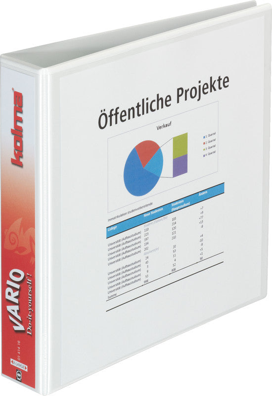 Kolma Sichtbuch – A5, mit Fronttasche, weiss, Kunststoff