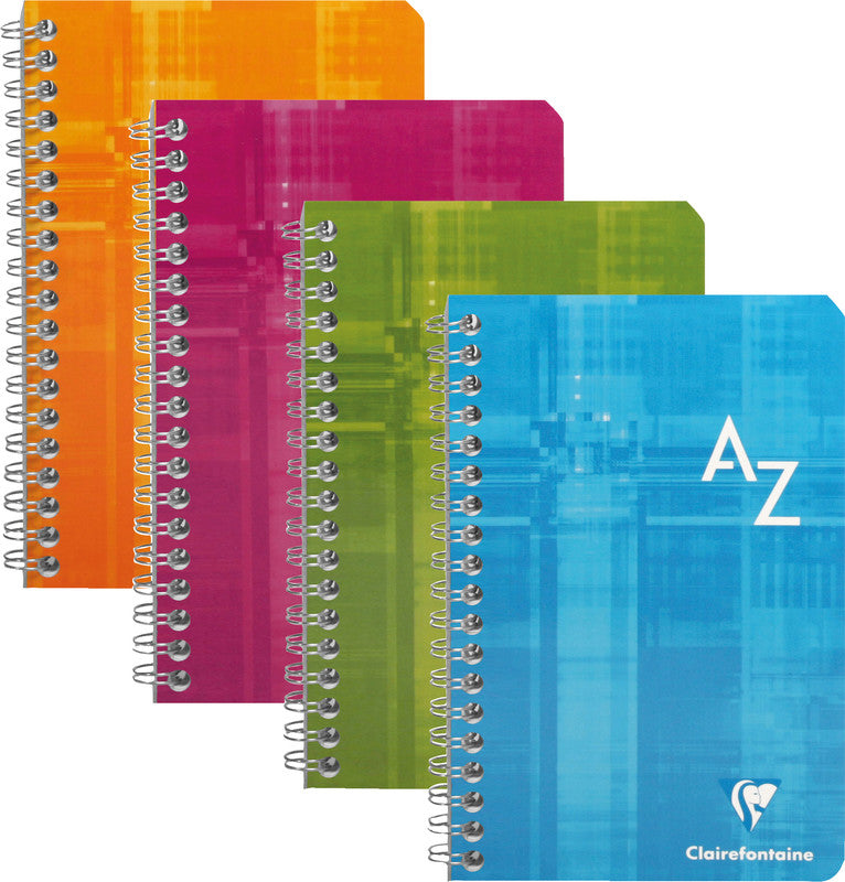 Clairefontaine Spiralblock, 110 × 170 mm, 5 mm kariert, Spiralbindung, Karton, 90 Blatt, 90 g/m² – sortiert