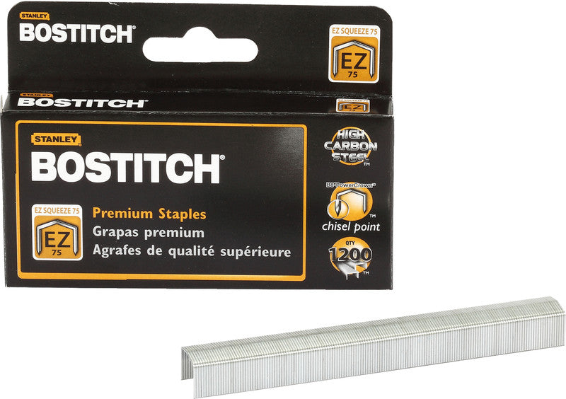 Bostitch Heftklammern – für Bostitch B875 – 9 mm – Metall, silber – 1200 Stk.