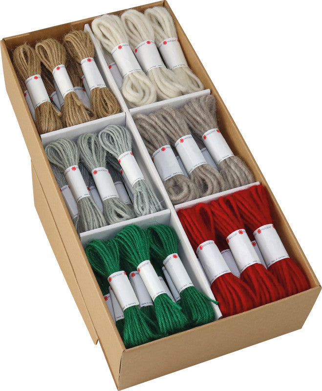 Präsent Kordel – Jute – 36 Stränge 2 mm × 5 m, 36 Stränge 5 mm × 3 m – farbig sortiert