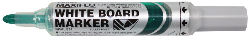 Pentel Whiteboard-Marker Maxiflo MWL5M – Konische Spitze 6 mm – Sortiert – 4er-Set – Trocken abwischbar