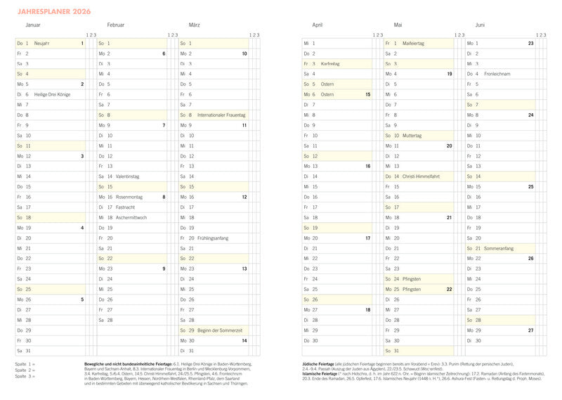 Heye Lady Agenda – 1 Woche/2 Seiten, gebunden, A6, 2026, FSC