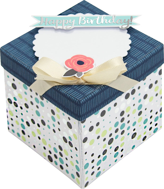 Folia Geschenkbox – Party – Bastelset – zum Basteln – 75 × 75 × 75 mm