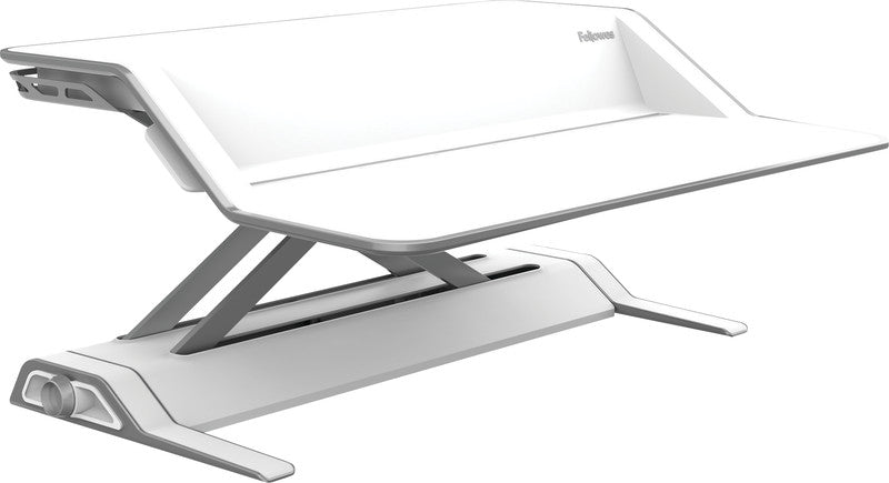 Fellowes Stehtisch – 80,6 × 20,7 × 14–43,2 cm – weiss – höhenverstellbar