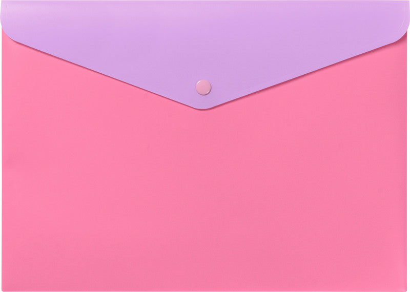 Kolma Sammelmappe, für A4, Kunststoff, pink/violett, mit Druckknopfverschluss