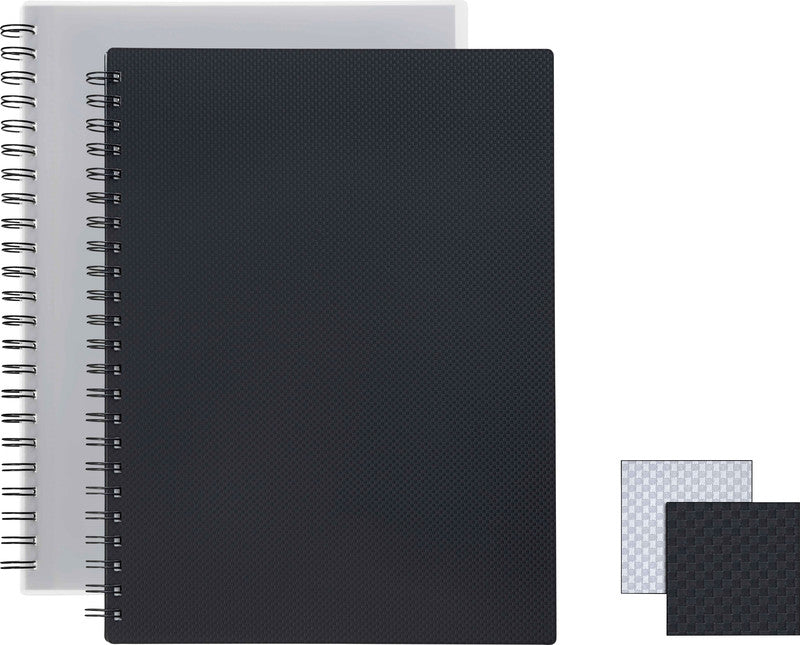 Kolma Sichtbuch – 20 Sichttaschen, A4, Spiralbindung, genarbt, antireflex, transparent, Kunststoff