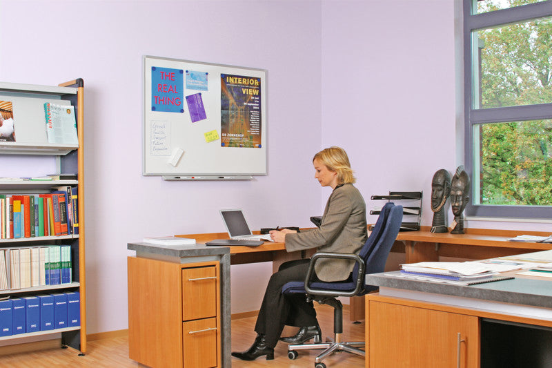 Legamaster Whiteboard – 180 × 120 cm, Emaille, magnetisch, Aluminiumrahmen, inkl. Marker, Stifteablage