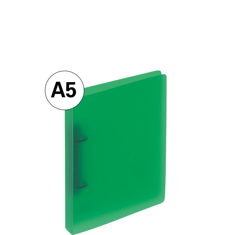 Kolma Ringbuch Easy – A5 Hoch – 2-Ring Bügelmechanik, Ø 16 mm, Rücken 30 mm – Grün, Kunststoff, recyclingfähig