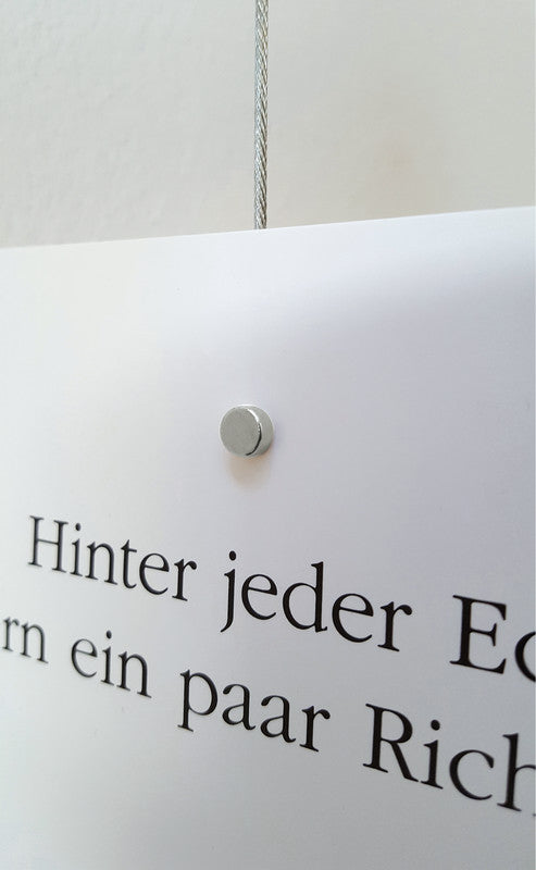 MAUL Runder Scheibenmagnet – hellsilber – Ø 10 × 3 mm, 10 Stück, Nickel