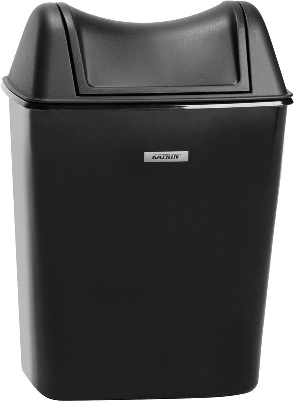 Katrin Tisch-Abfallbehälter – 8 l – Kunststoff, schwarz – B × H × T 240 × 360 × 170 mm