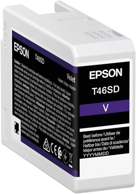 Epson Tintenpatrone T46SD, violett, 25 ml – für Inkjetdrucker/Multifunktionsgeräte