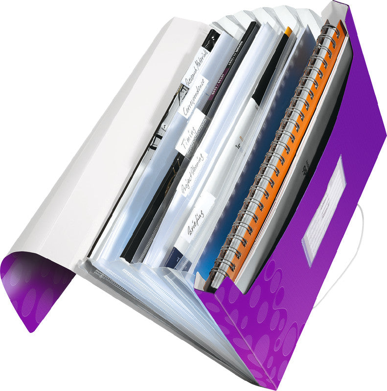 Leitz Sammelmappe für A4, Kunststoff, Violett, mit Gummizug