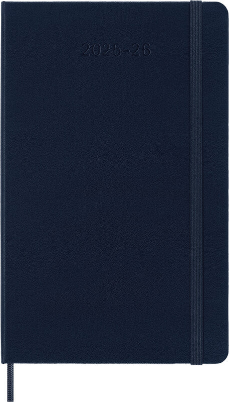 Moleskine Schüleragenda – 1 Woche/1 Seite, gebunden, 13 × 21 cm, 18 Monate Juli–Dezember 2026/2027, Saphirblau, FSC