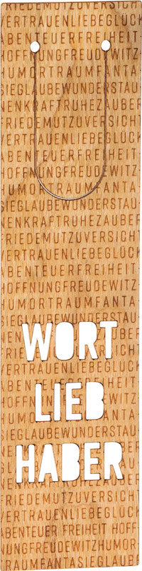 Brunnen Verlag wood-art Lesezeichen – Kirschholz, 15 × 4 cm, sortiert, handgemacht, eingelasert