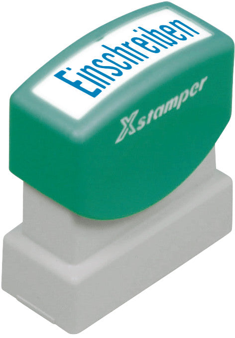 X-stamper Motivstempel – Motiv: Einschreiben, selbstfärbend, Kunststoff, 13 × 42 mm, Deutsch