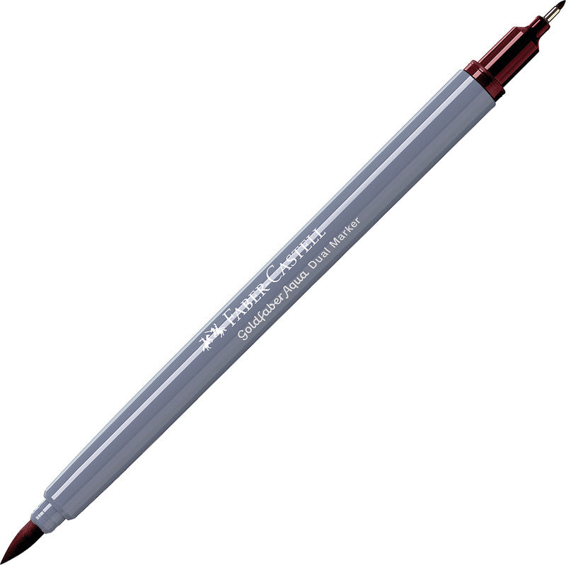 Faber-Castell Brush Pen – Finelinerspitze 0,6 mm, Pinselspitze – Caput Mortuum Violet – wasservermalbar