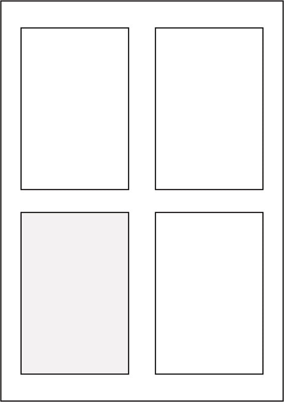 Sigel Drucketiketten, 80 mm × 120 mm, weiss, Papier, permanent, 20 Etiketten (5 Blatt)