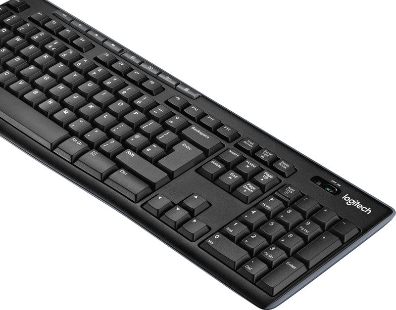 Logitech K270 – Tastatur, kabellos (Bluetooth/2,4 GHz), DE-Layout (DE) – für Windows