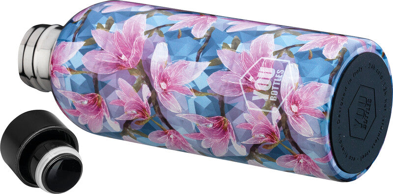Youbottles Trinkflasche Dual – 5 dl – Edelstahl, isoliert, Schraubverschluss – Floral Flowered Garden