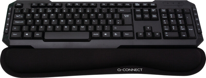 Q-CONNECT Tastatur-Handgelenkauflage – Memory Foam – 460×85×25 mm – Schwarz