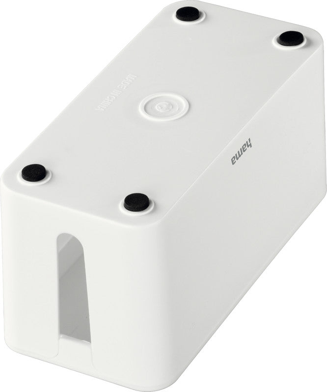 Hama Kabelbox – 230 × 118 × 115 mm, Kunststoff, Weiss, für Kabel bis Ø 15 mm