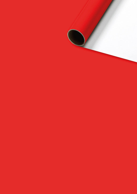 Stewo Geschenkpapier Rolle – Rot – gestrichenes Papier, 70 g/m2 – 700 × 2000 mm