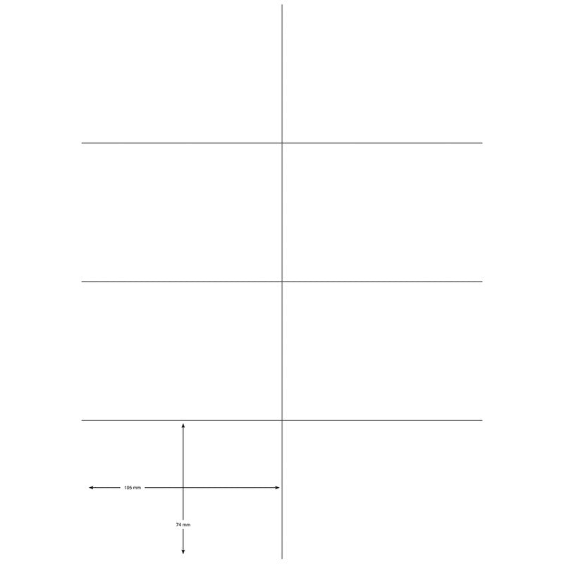 Q-CONNECT Etiketten, 105 mm × 74 mm, weiss, Papier, permanent, 800 Etiketten (100 Blatt)