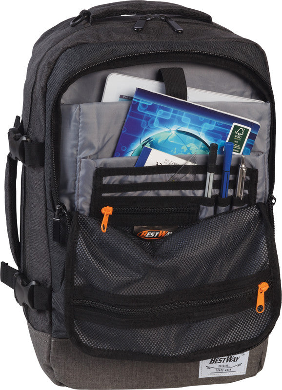Bestway Cabin Pro Small – Notebook-Rucksack – für 14"-Notebook, 20 l, Kunststoff, Dunkelgrau