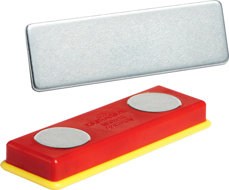 Durable Magnetclip – 40 × 13 mm, mehrfarbig, selbstklebend, 10er-Pack
