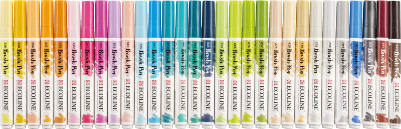 Talens Brush Pen – Pinselspitze – Sortiert – 30er-Set – Wasservermalbar