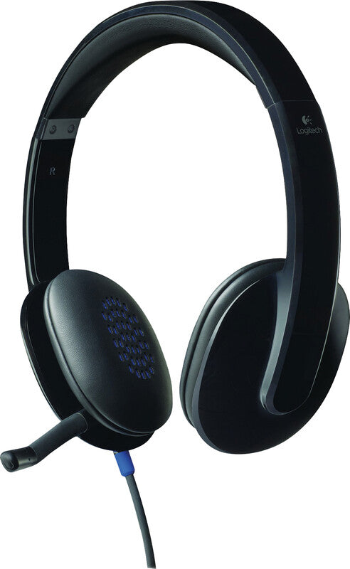 Logitech H540 – Duo Headset – USB‑A, Mikrofon mit Rauschunterdrückung – Schwarz, für Windows/Mac/Chrome