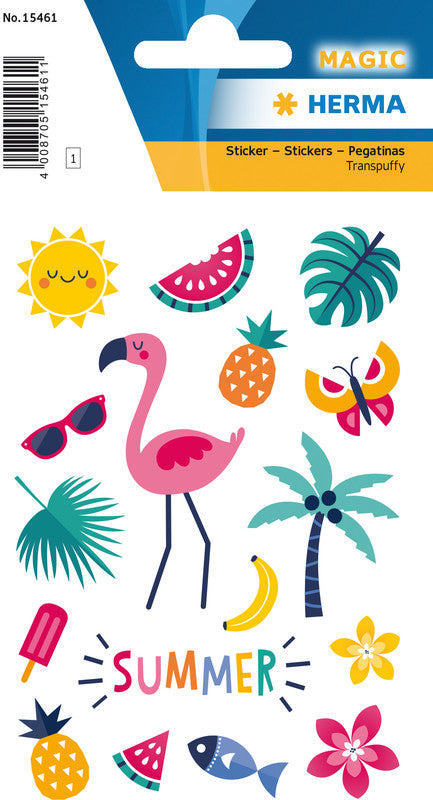HERMA Schmucketiketten Summerfeeling – 15 Stück – permanent – mehrfarbig