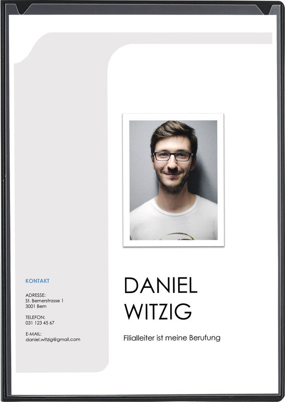 Kolma Unterschriftenmappe – 2-teilig, A4, Anthrazit, Kunststoff