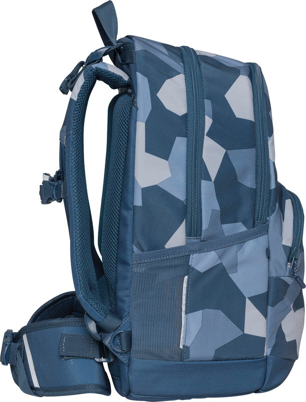 Beckmann Junior Sport Rucksack – Blau Camo – 31,0 cm×45,0 cm×22,0 cm – recycelte Materialien