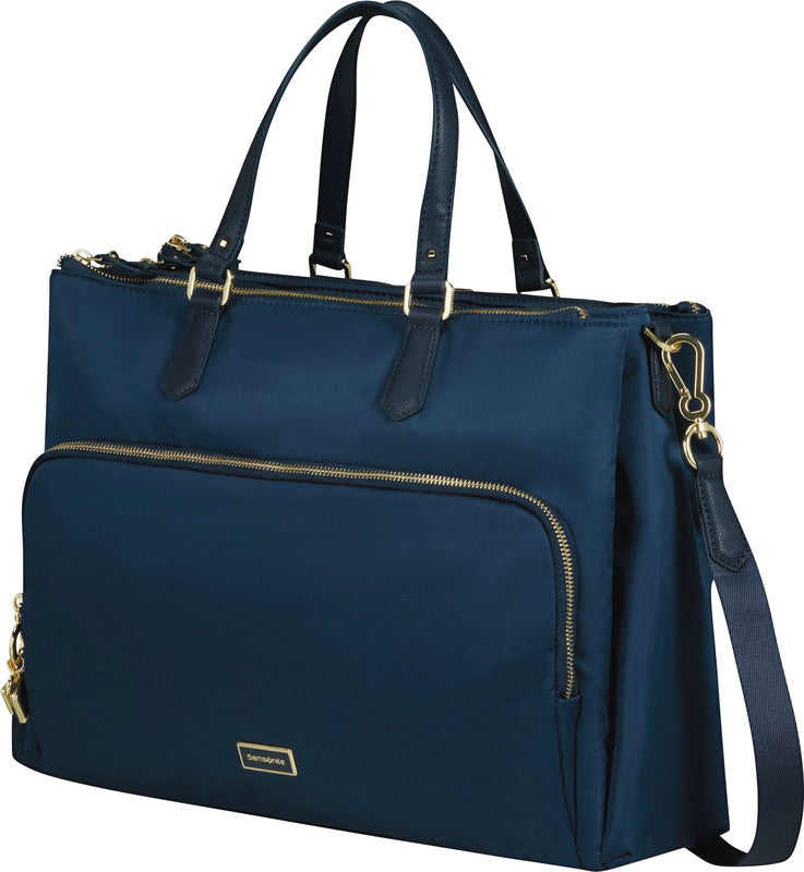 Samsonite Karissa BIZ 2.0 Notebook-Tasche – 17 l, USB-Port, Aufsteckfunktion, Nylon, Blau