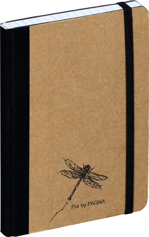 Pagna Notizbuch A6, kariert, gebunden, Karton, 160 Seiten, 70 g/m² – natur