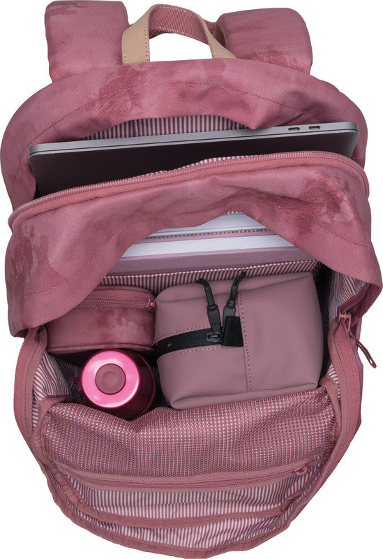 Beckmann Rucksack – City – Organic Rose, rot – 31,0×47,0×24,0 cm – aus recycelten PET-Flaschen (rPET)